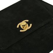 Chanel 1996-1997 Black Suede Handbag