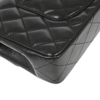 Chanel 2009-2010 Black Lambskin East West Shoulder Bag