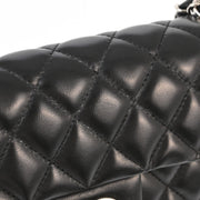 Chanel 2009-2010 Black Lambskin East West Shoulder Bag