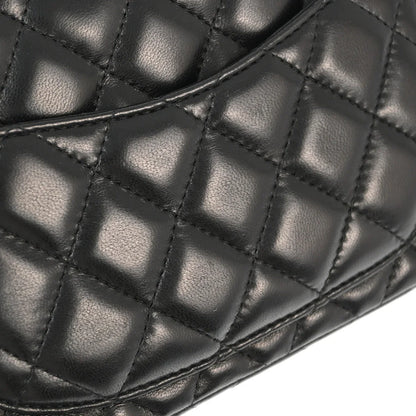 Chanel 2009-2010 Black Lambskin East West Shoulder Bag