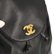 Chanel 1994-1996 Black Caviar Triple CC Backpack