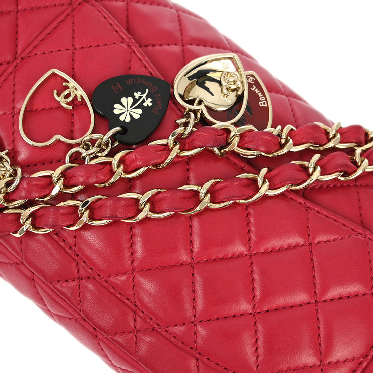 Chanel 2009-2010 Pink Lambskin Valentine East West Shoulder Bag