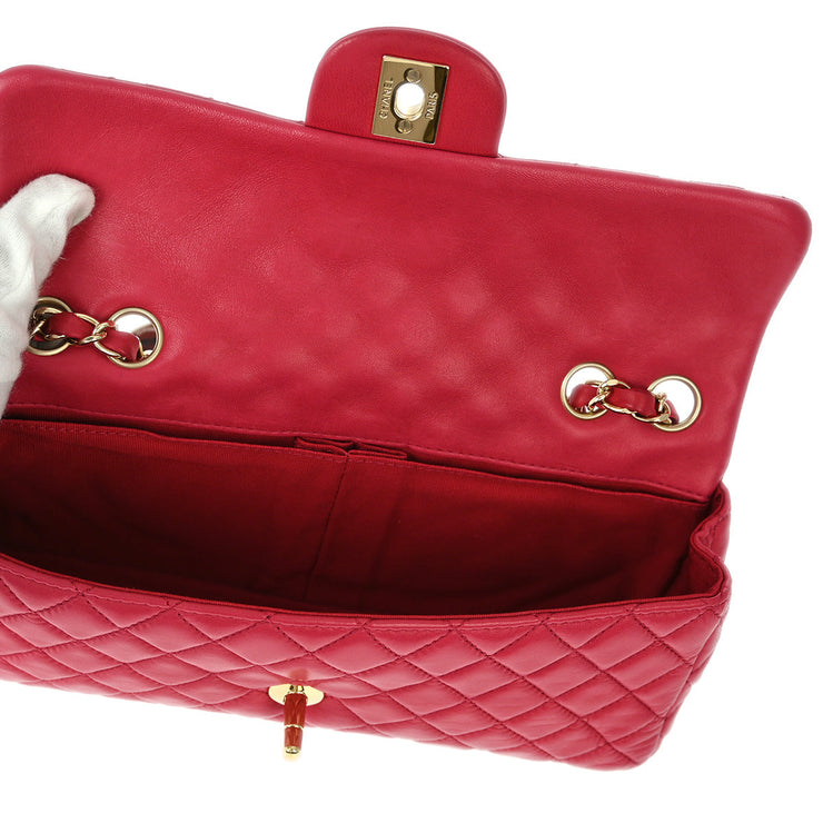 Chanel 2009-2010 Pink Lambskin Valentine East West Shoulder Bag