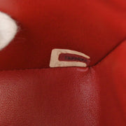 Chanel 1989-1991 Red Lambskin Turnlock Mini Full Flap Shoulder Bag