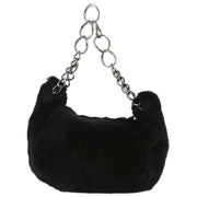 Chanel 2001-2003 Black Fur Chain Handbag