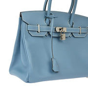 Hermes 2007 Blue Jean Epsom Birkin 30 Handbag