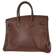 Hermes 1999 Marrone Courchevel Birkin 35 Handbag