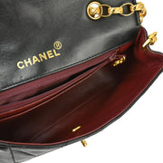 Chanel 1989-1991 Black Lambskin Single Flap Shoulder Bag