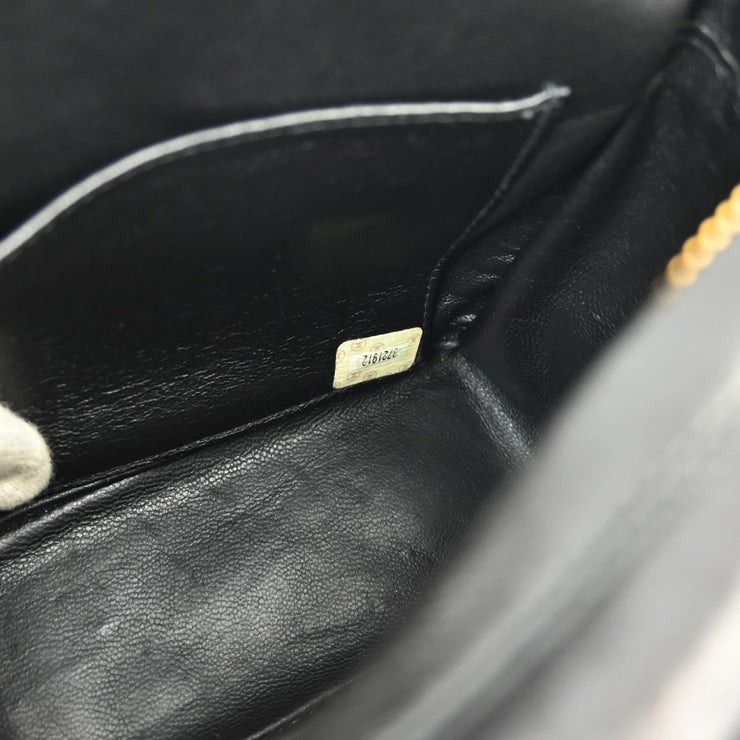 Chanel 1994-1996 Black Lambskin Camera Bag Medium