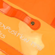 Hermes Orange Vinyl Kelly Beach Handbag