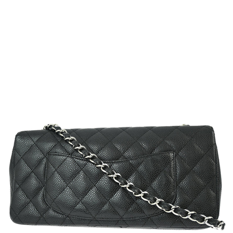 Chanel 2006-2008 Black Caviar East West Shoulder Bag