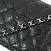 Chanel 2006-2008 Black Caviar East West Shoulder Bag