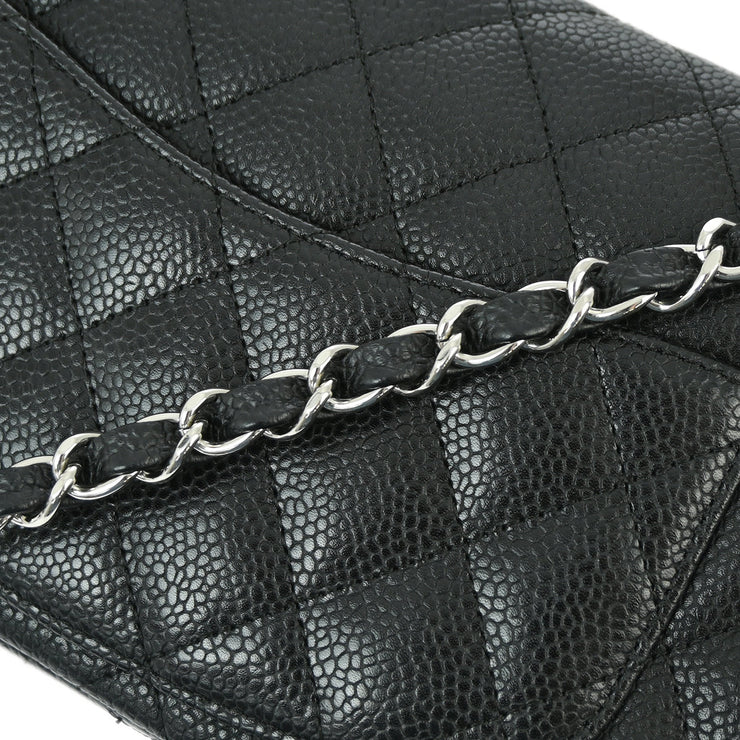 Chanel 2006-2008 Black Caviar East West Shoulder Bag