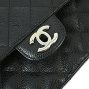 Chanel 2006-2008 Black Caviar East West Shoulder Bag