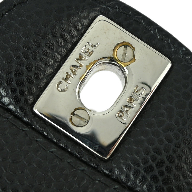 Chanel 2006-2008 Black Caviar East West Shoulder Bag