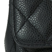 Chanel 2009-2010 Black Caviar East West Shoulder Bag