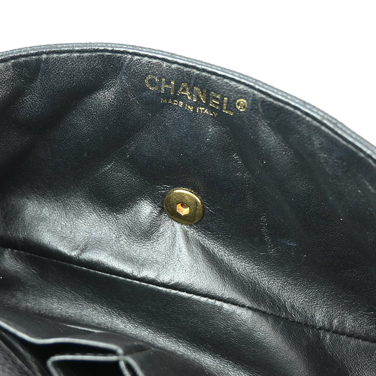 Chanel 2009-2010 Black Caviar East West Shoulder Bag