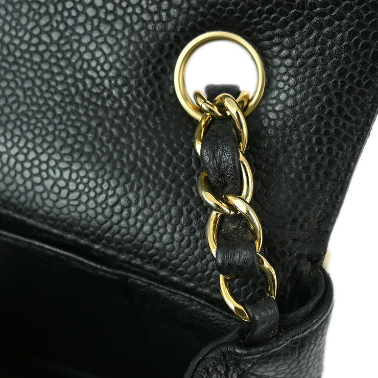 Chanel 2009-2010 Black Caviar East West Shoulder Bag