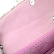 Chanel 2004-2005 Pink Tweed Classic Single Flap Shoulder Bag