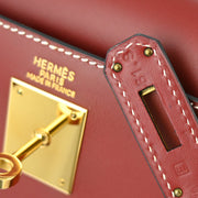 Hermes 2001 Rouge H Chamonix Kelly 32 Sellier 2way Shoulder Handbag