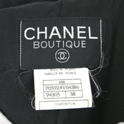 Chanel Double Breasted Jacket Black 95A #38