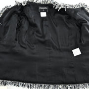 Chanel Collarless Jacket Black 04P #40