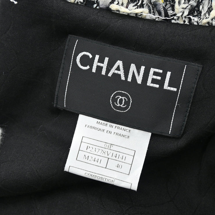 Chanel Collarless Jacket Black 04P #40