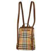 Burberrys Beige House Check Backpack