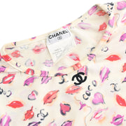 Chanel Lipstick Cropped T-shirt Ivory P95 #42