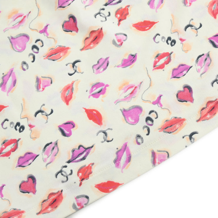 Chanel Lipstick Cropped T-shirt Ivory P95 #42