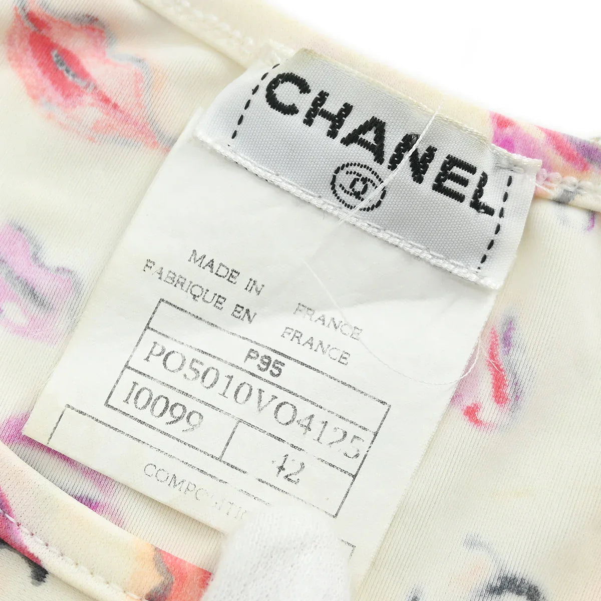 Chanel Lipstick Cropped T-shirt Ivory P95 #42