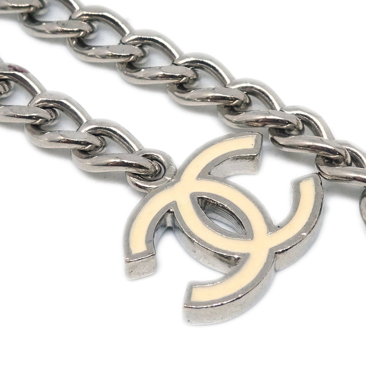 Chanel CC Silver Chain Belt 05V Small Good