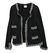 Chanel Ensemble Cardigan Sleeveless Top Black 02A #42