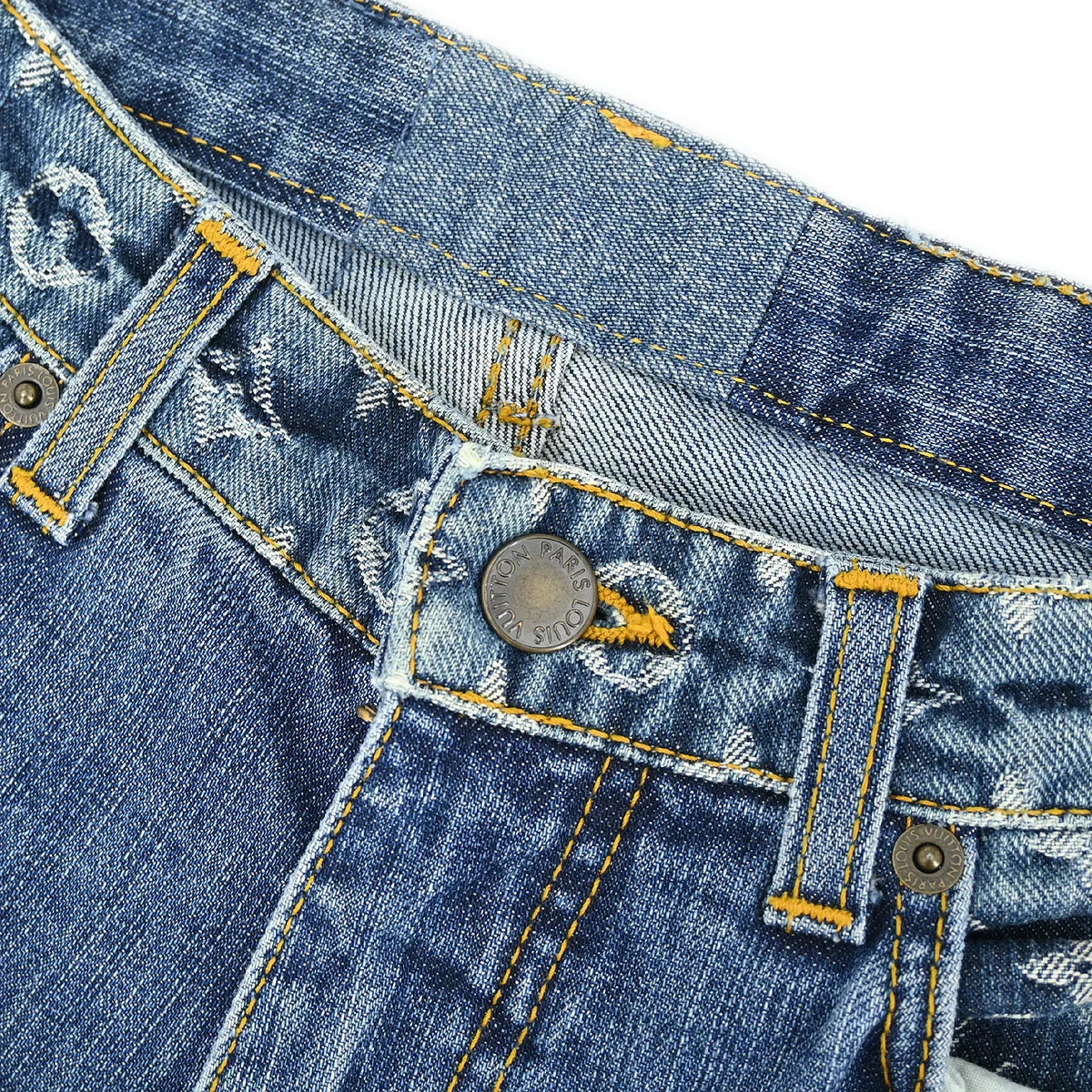 Louis Vuitton デニム　w31 Louis Vuitton Monogram Denim Long Pants Indigo #34 – AMORE