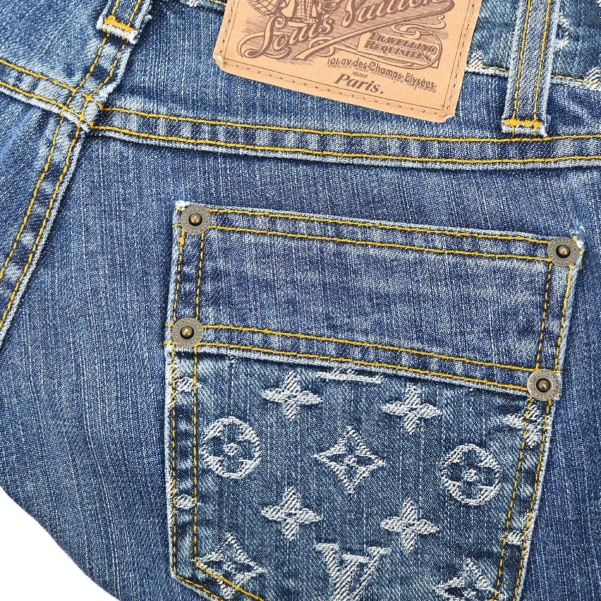 Louis Vuitton Monogram Denim Long Pants Indigo #34