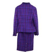 Chanel Setup Suit Jacket Skirt Purple 95A #36