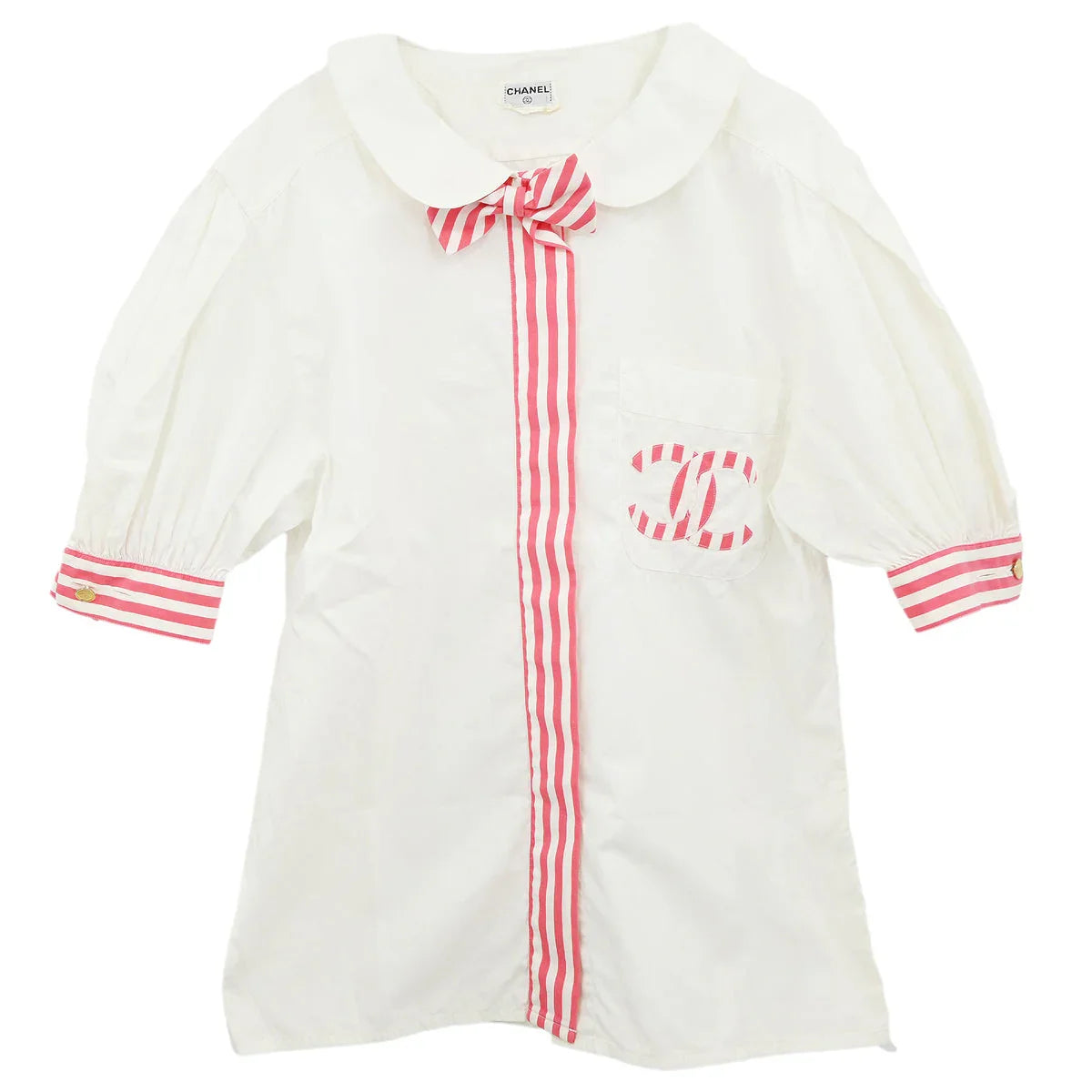 Chanel Short Sleeve Shirt White – AMORE Vintage Tokyo