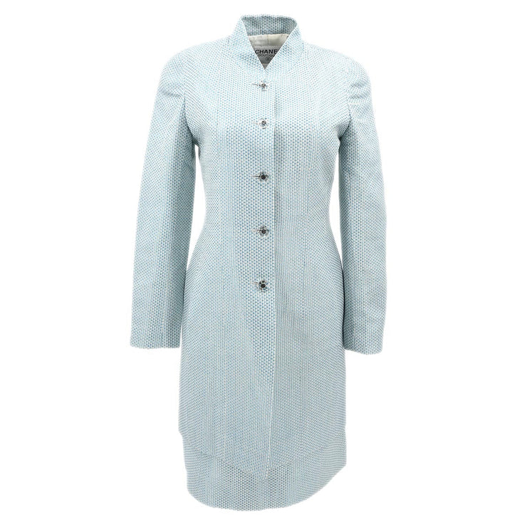 Chanel 1997 Setup Suit Jacket Skirt Light Blue #38