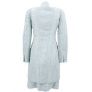 Chanel Setup Suit Jacket Skirt Light Blue 97C #38