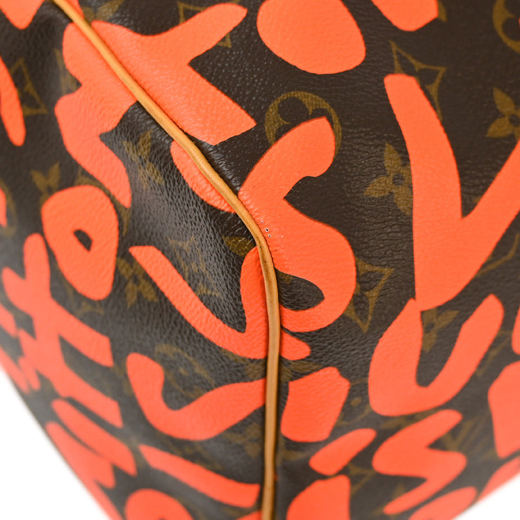 Louis Vuitton 2009 Orange Monogram Graffiti Keepall 50 Duffle M93699