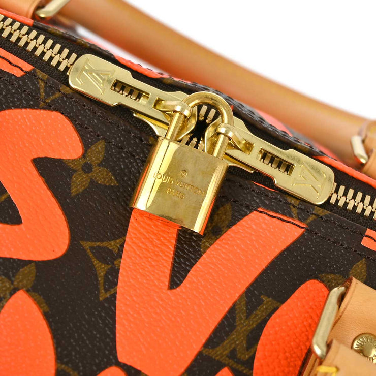 Louis Vuitton 2009 Orange Monogram Graffiti Keepall 50 Duffle M93699