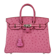 Hermes * 2009 Fuchsia Pink Ostrich Birkin 25 Handbag