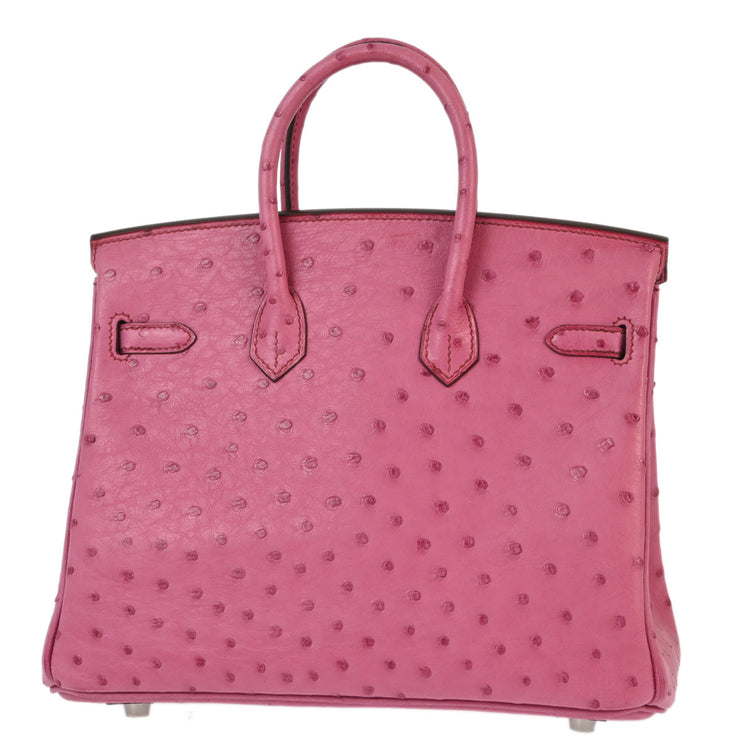 Hermes * 2009 Fuchsia Pink Ostrich Birkin 25 Handbag