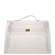 Hermes Clear Vinyl Kelly Beach Handbag