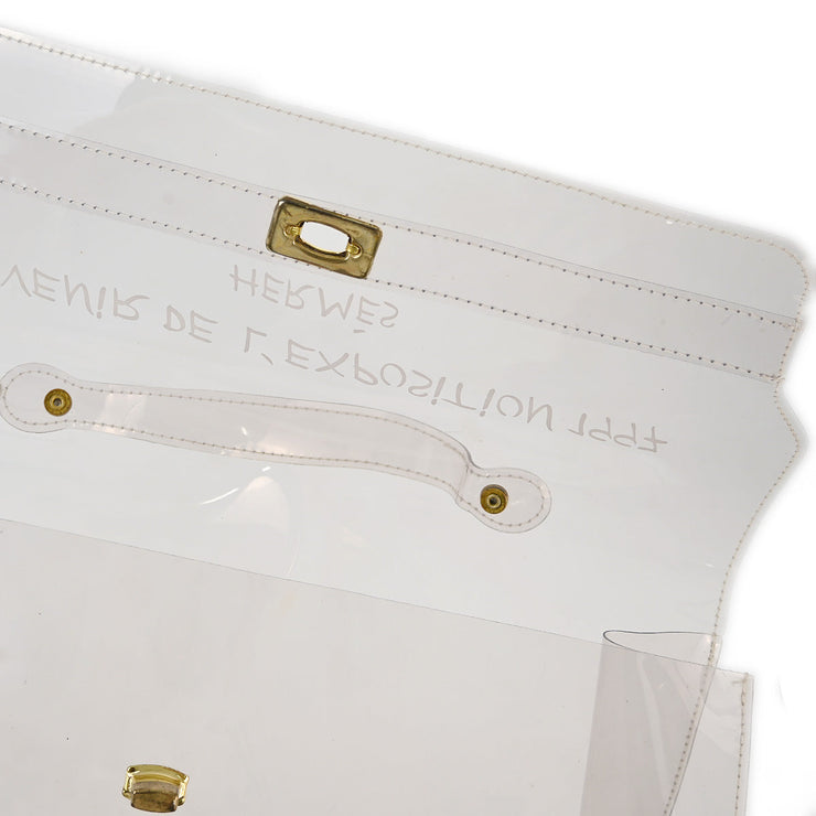 Hermes Clear Vinyl Kelly Beach Handbag