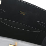 Hermes * 1996 Black Box Calf Kelly Sport MM Shoulder Bag