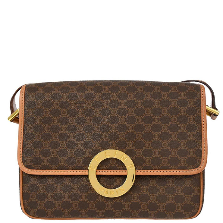 Celine Brown Macadam Shoulder Bag