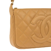 Chanel 2003-2004 Beige Caviar Shoulder Bag