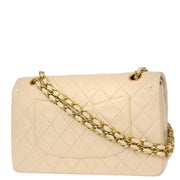 Chanel Ivory Lambskin Medium Classic Double Flap Shoulder Bag