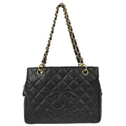 Chanel Black Caviar Petite Timeless Tote PTT Chain Handbag